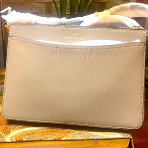 New Kate Spade Rory crossbody in thunder cloud.